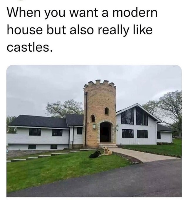 Kad želiš modernu kuću, ali voliš i dvorce
