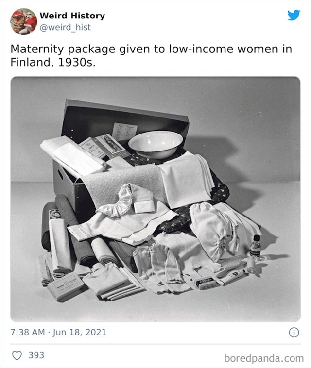 Ovaj paket dobila bi svaka novopečena majka u Finskoj prije 90. godina