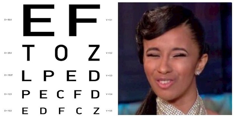 Doktor: čitajte mi slova s ove ploče;  Ja: Doktore, gdje ste??