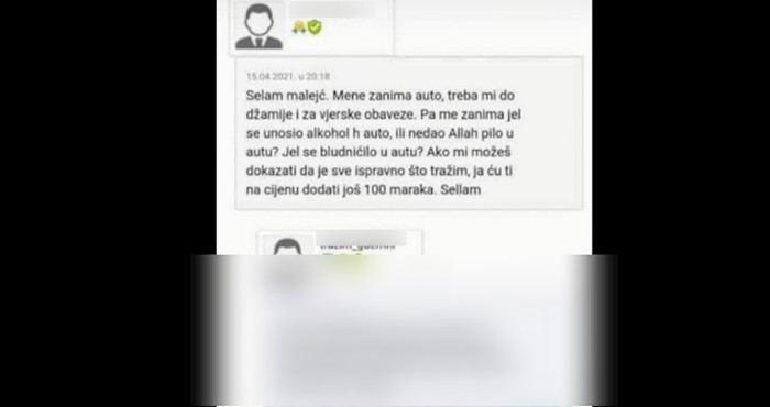 Javio se na oglas i rekao da traži auto u kojem nije bilo bluda i nemorala. Morate vidjeti odgovor