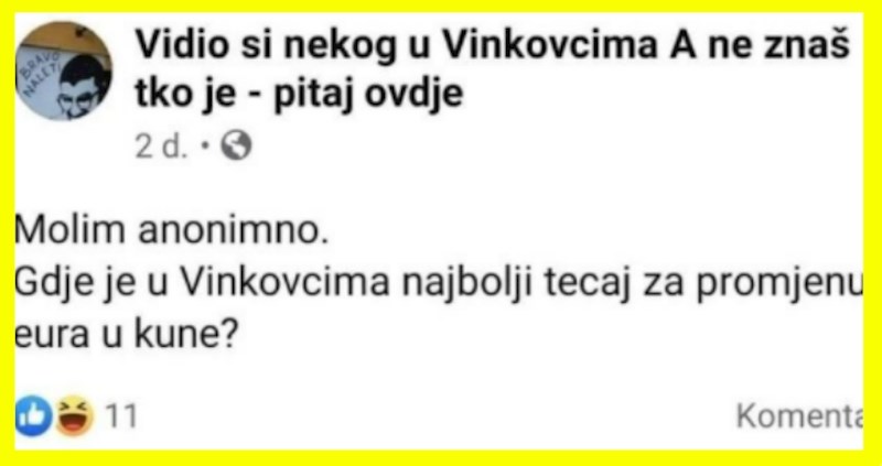 Postavio je sasvim normalno pitanje na Facebooku, svi umiru od smijeha na prvi komentar