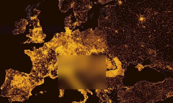 Mapa prikazuje sva mjesta s više od tisuću stanovnika, pogledajte kako "svijetli" Hrvatska