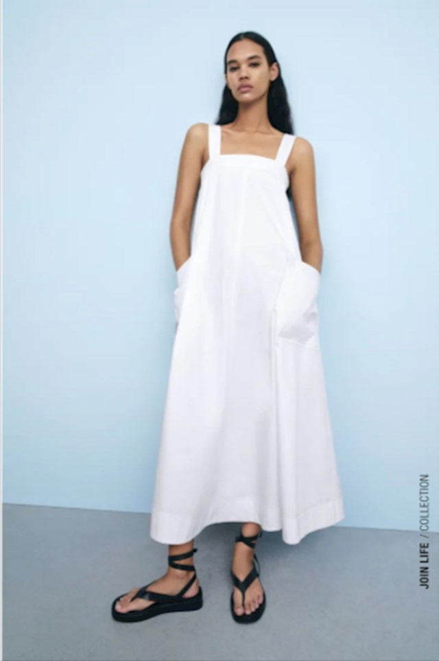 Bijela midi haljina (sa 229kn na 149kn)