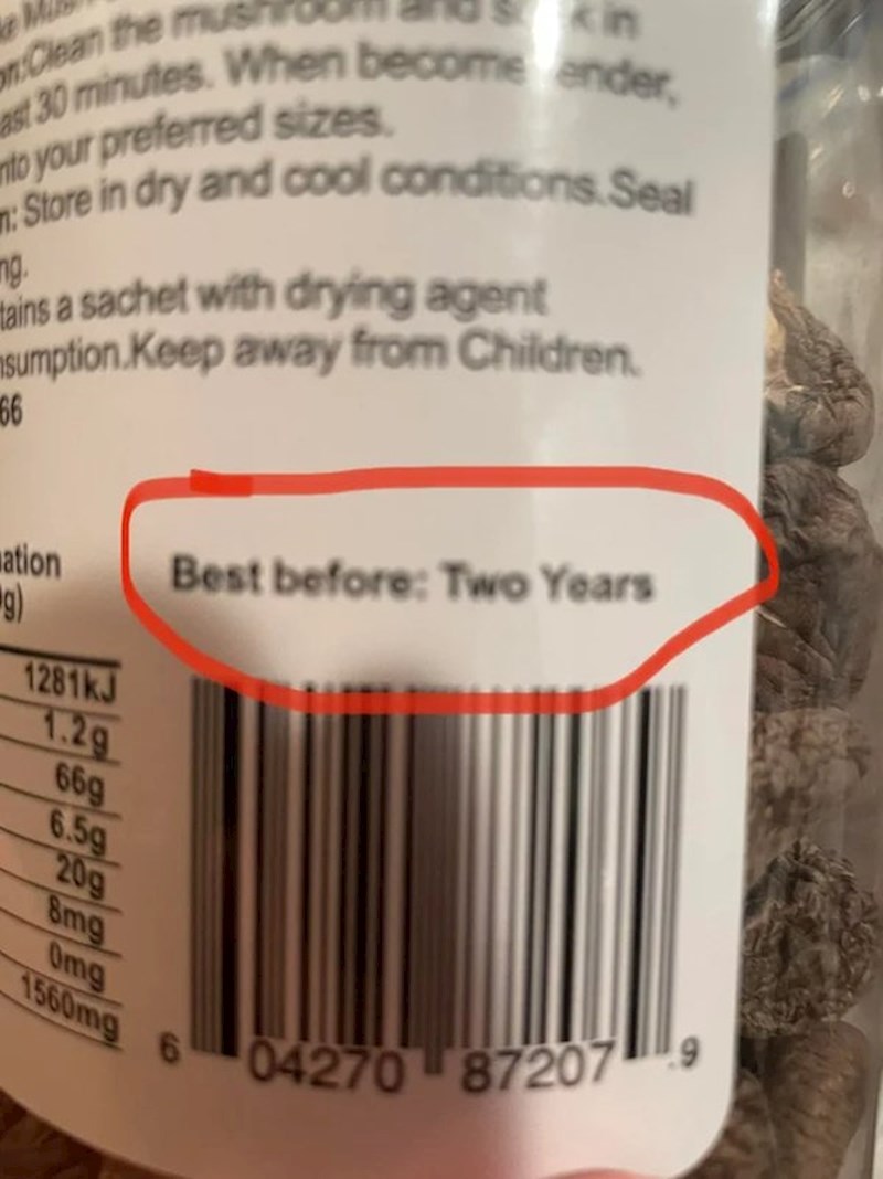 Rok trajanja: dvije godine. Hvala, puno ste nam pomogli 🤦