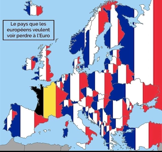 Mapa prikazuje zemlju za koju druge zemlje žele da ispadne s Eura:
