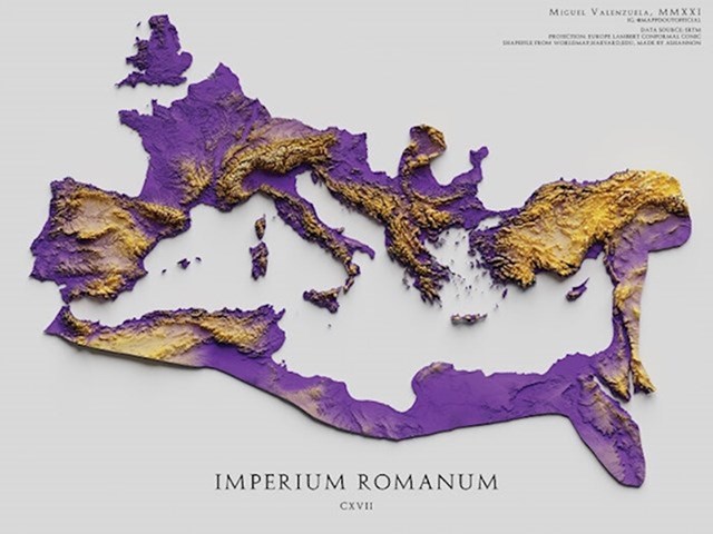 Topografska mapa Rimskog carstva