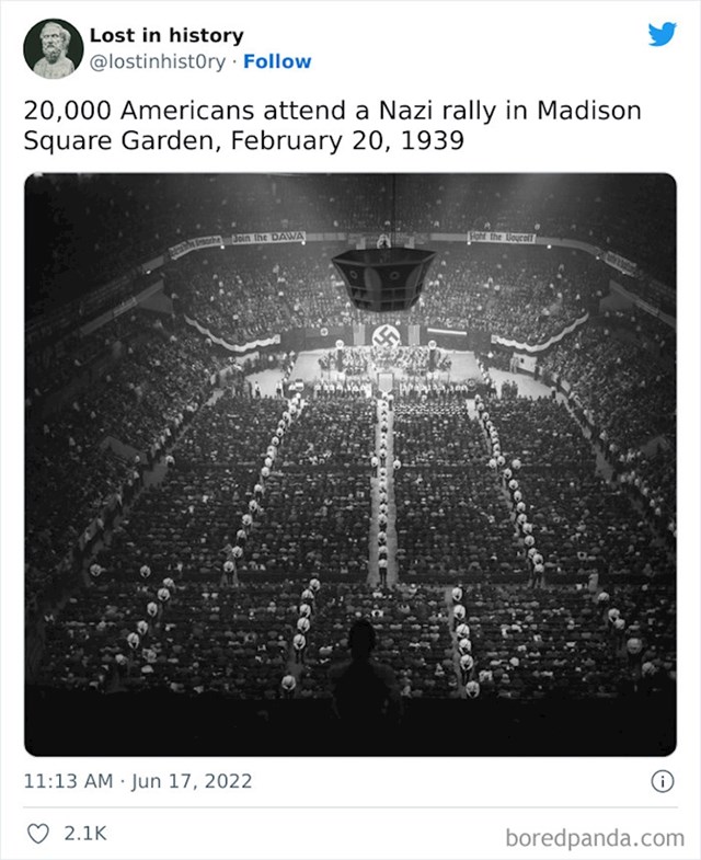 20 tisuća ljudi na nacističkom skupu u Madison Square Gardenu, 1939.