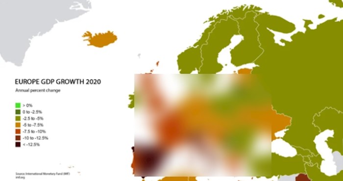 Mapa pokazuje koliko je godina korone unazadila europsku ekonomiju. Rastužit će vas gdje je Hrvatska