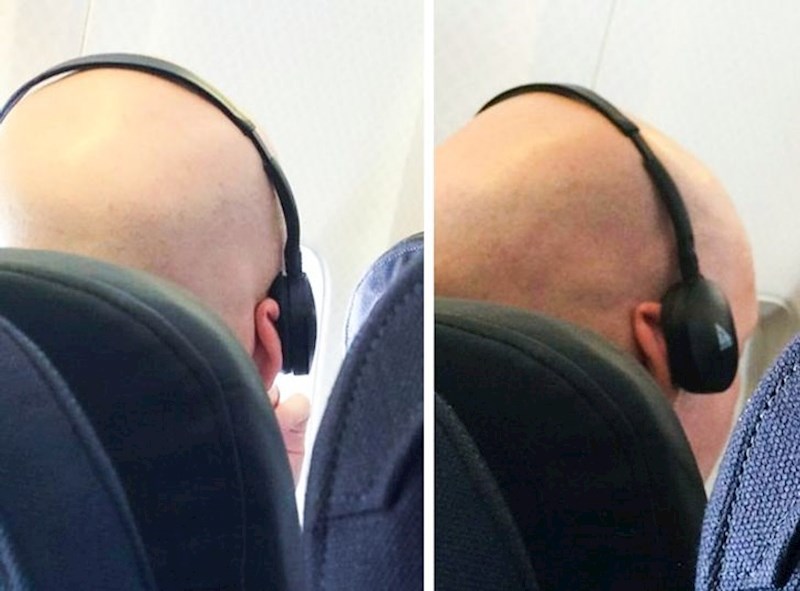 Ovako je držao slušalice za vrijeme cijelog leta
