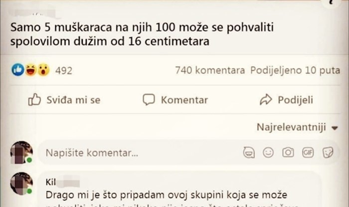 Majstor je oduševio odličnim komentarom na vijest o prosječnoj veličini muškog spolovila