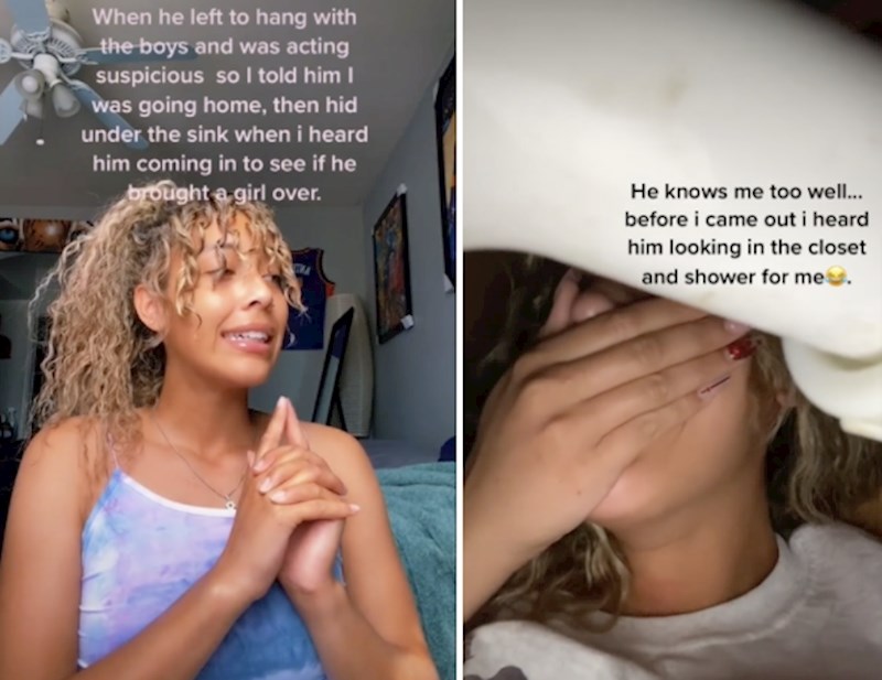 Skrila sam se ispod sudopera da vidim dovodi li druge cure doma dok me nema