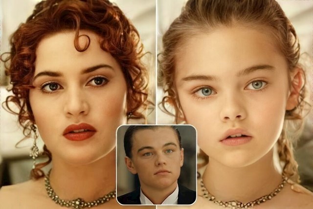 Kate Winslet i Leonardo DiCaprio (Titanic)