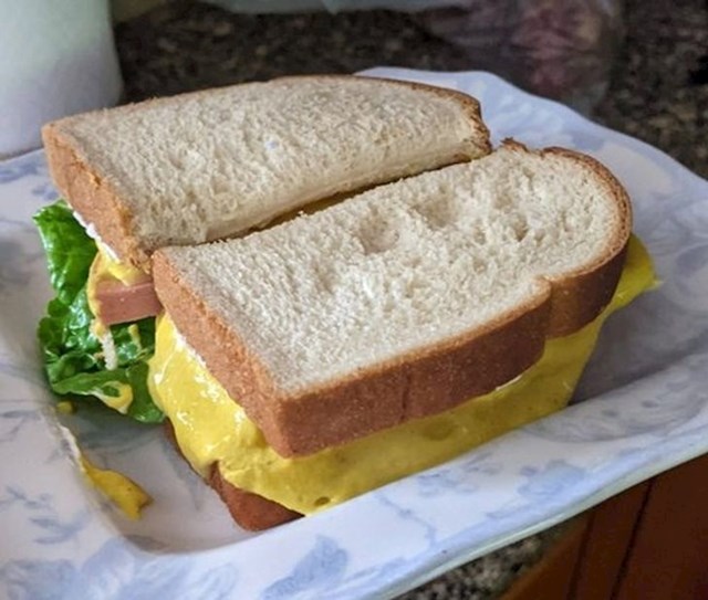 Sin mi je napravio sendvič s malo senfa