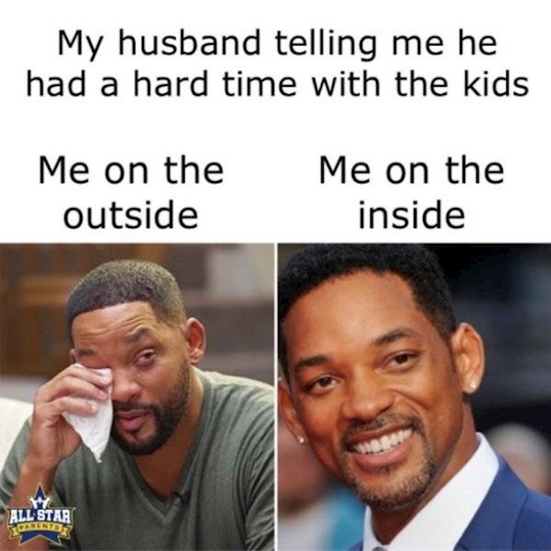 Ja dok mi muž priča koliko mu je bio težak dan s djecom