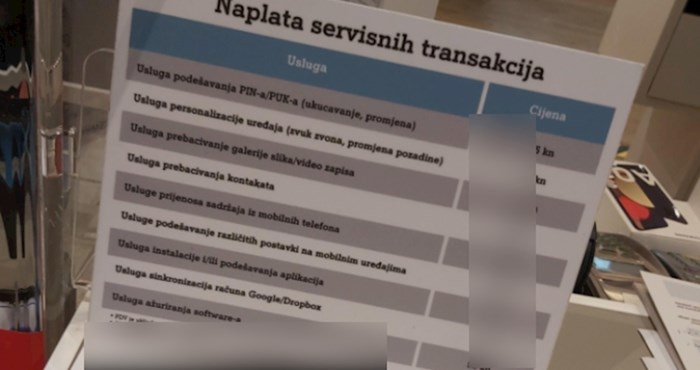 Netko je snimio cjenik mobilnog operatera, što mislite koliko naplaćuju promjenu zvuka zvona?