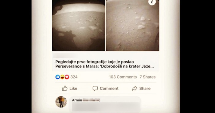 Armin iz BiH komentarom na slijetanje rovera na Mars nasmijao tisuće