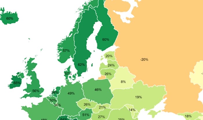 Mapa pokazuje koliko Amerikanci vole pojedine europske države. Pogledajte kako stoji Hrvatska