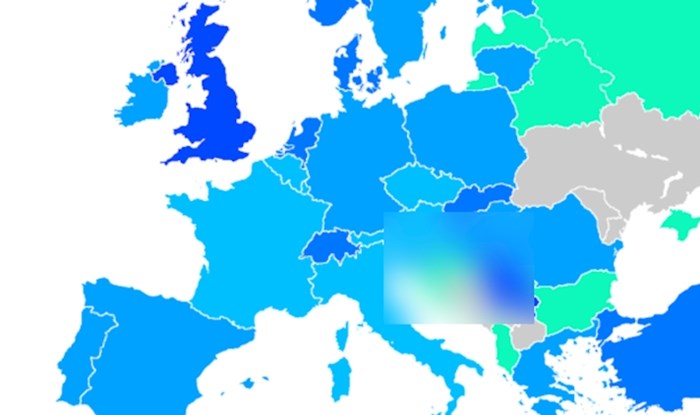 Mapa prikazuje postotak ljudi u Europi koji su primili cjepivo, pogledajte kako stoji Hrvatska