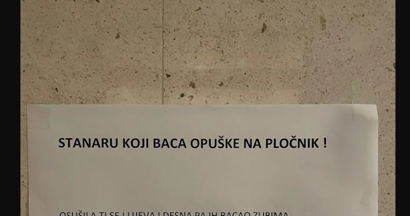 Tipu je prekipjelo što netko baca opuške na pločnik, uvreda koju mu je uputio je nešto posebno