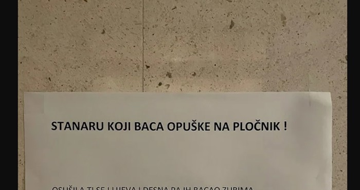 Tipu je prekipjelo što netko baca opuške na pločnik, uvreda koju mu je uputio je nešto posebno