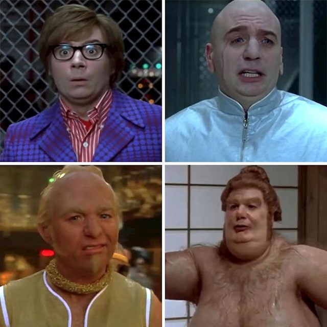 Mike Myers kao Austin Powers i još troje likova u Austin Powers: Goldmember (2002)