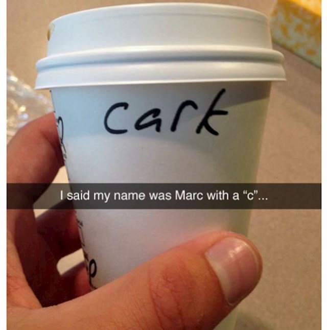 Rekao sam da mi je moje ima Marc sa c, napisali su cark