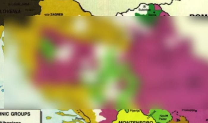 Mapa prikazuje gdje su sve većinski živjeli Hrvati u bivšoj Jugoslaviji, jako je zanimljiva
