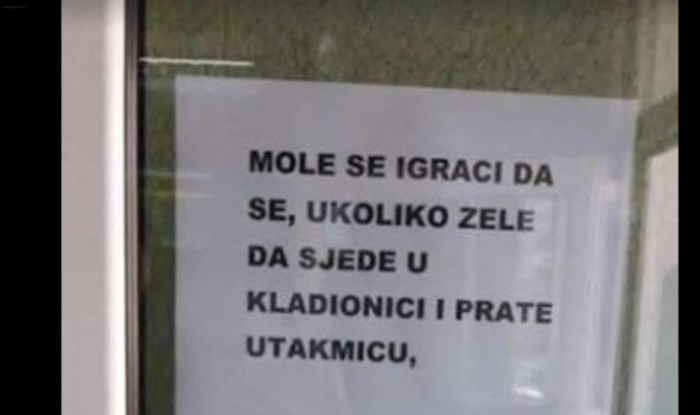 Urnebesna poruka na vratima jedne kladionice postala je hit na društvenim mrežama