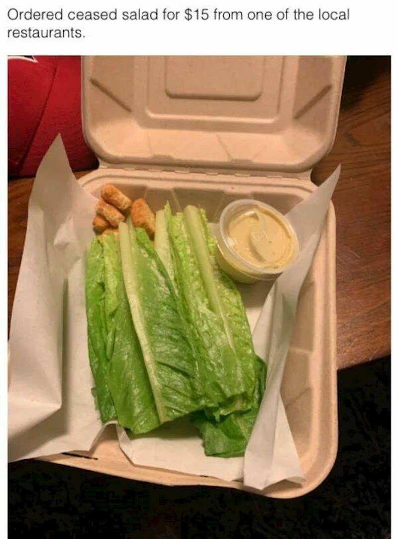 Naručila je salatu od 15 dolara