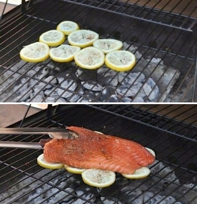 Da riba ne bi izgorila - možete ju peći na komadima limuna