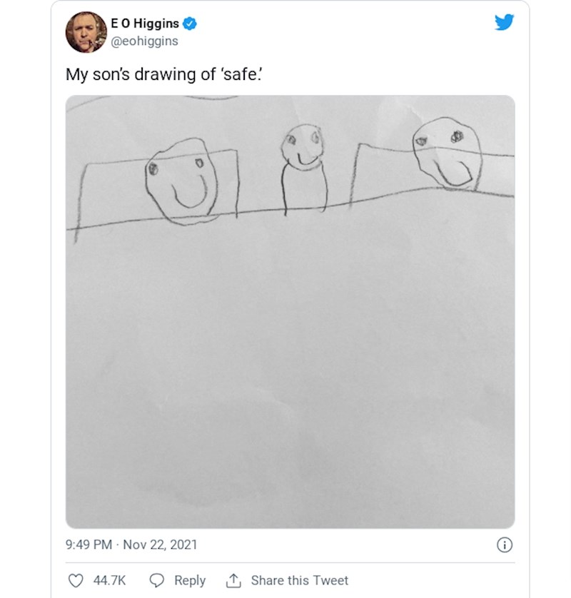 Kad je moj sin trebao nacrtati sigurnost, ovo je nacrtao.
