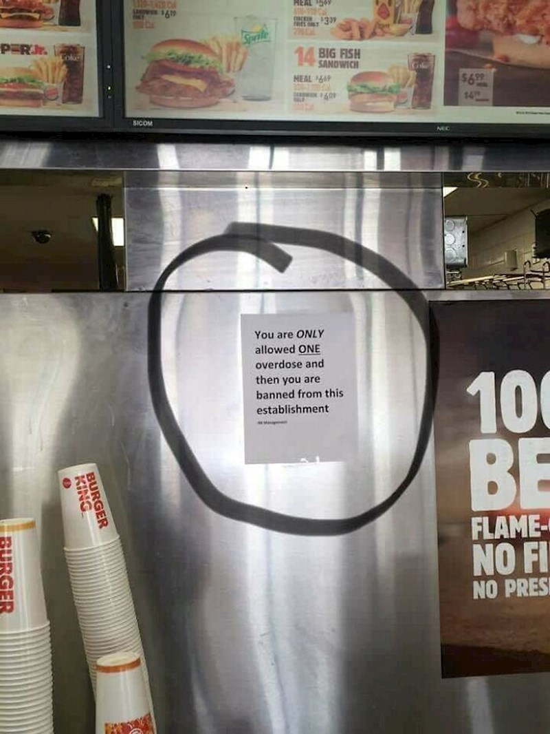 Zaposlenicima ovog restorana dozvoljeno je jedno predoziranje