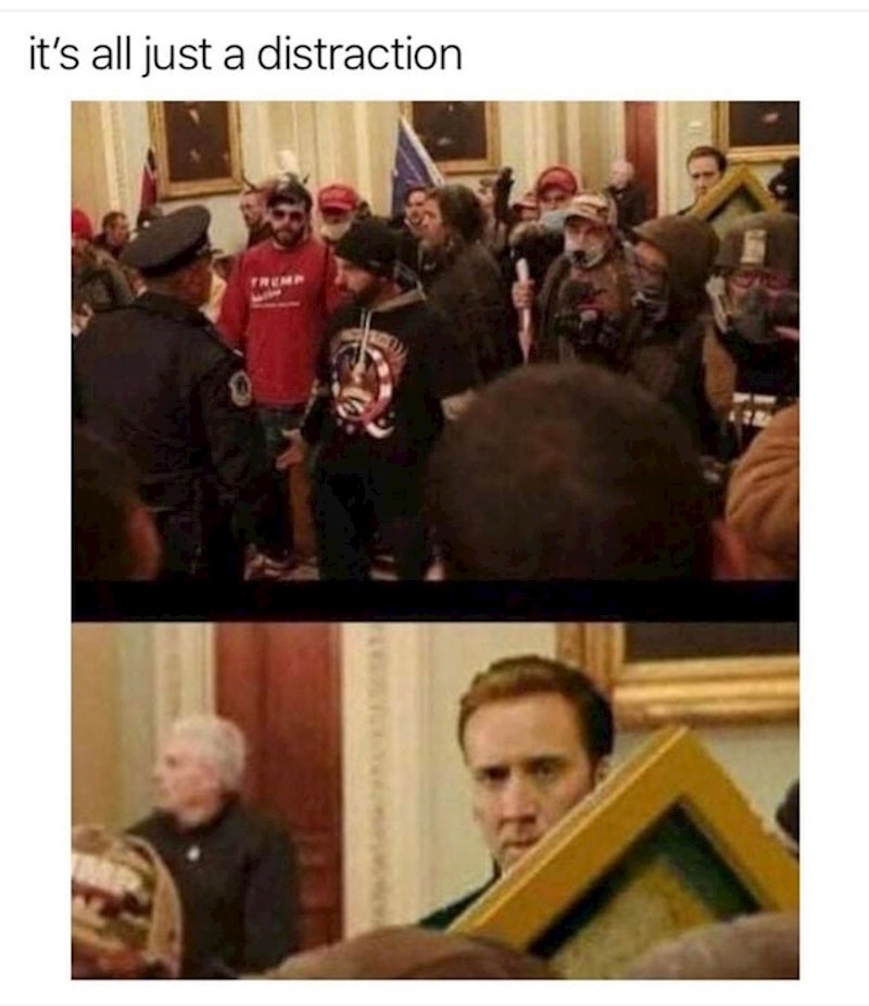 Sve je to samo distrakcija za novi film Nicholasa Cagea u kojem krade Deklaraciju neovisnosti