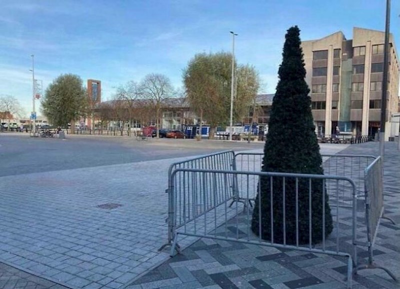 Božić u centru grada Grimsbyja, Velika Britanija