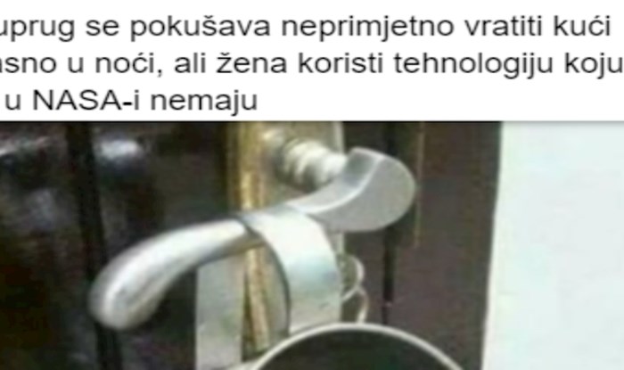 Morate vidjeti metodu kojom ova žena pokušava uloviti muža kad se kasno vrati kući