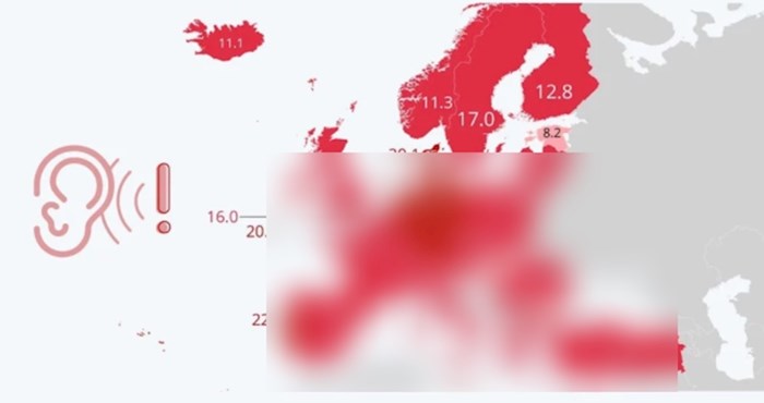 Mapa prikazuje broj građana koji se žali na buku susjeda, iznenadit će vas gdje je Hrvatska