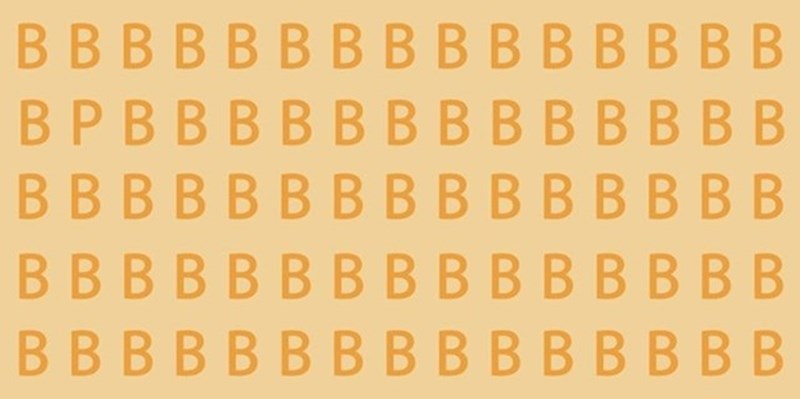 Vidite li slovo koje nije B?