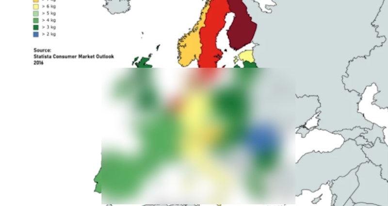 Mapa pokazuje koliko kave piju Europljani, mogli bi vas iznenaditi podaci za Hrvatsku