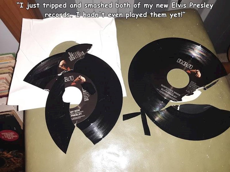 Spotakao sam se i pao i razbio obe nove ploče Elvisa Presleyja, nisam ih niti preslušao još