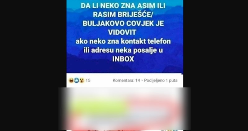 Na Facebooku je tražio kontakt od vidovnjaka, u komentarima ga je dočekalo točno ono što je zaslužio