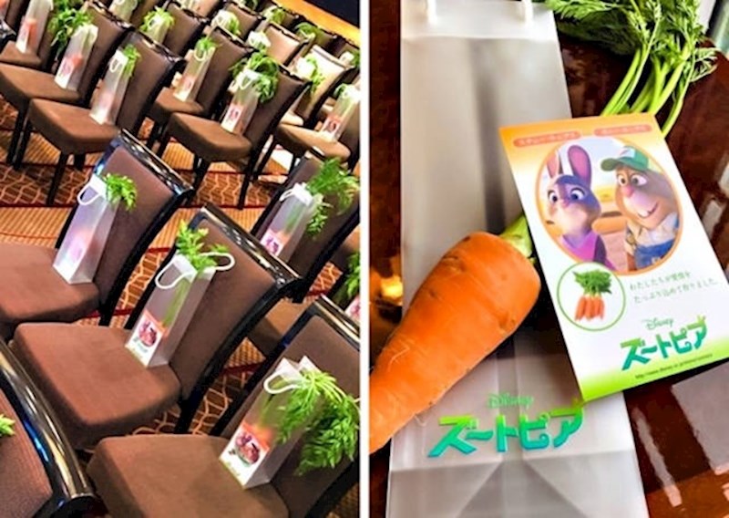 U Japanu su išli gledati film "Zootopia", svatko je dobio jednu veliku mrkvu. Zašto ne dijele poklone u svakom kinu? :)