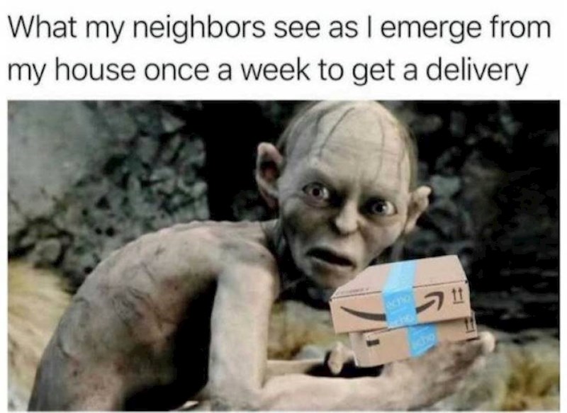 Što moji susjedi vide kad izađem iz kuće jednom tjedno po pakete: