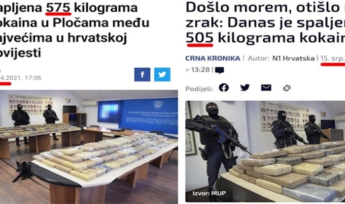 U čemu je kvaka? Ekipa s Reddita primijetila je odstupanje u količini zaplijenjene droge u Pločama