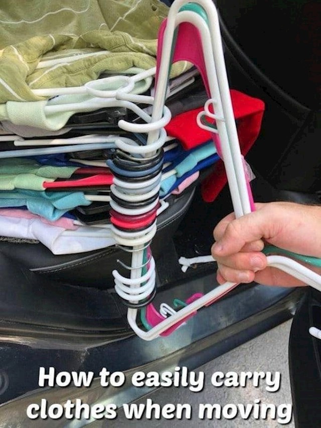 Najlakši način za transport odjeće kad selite