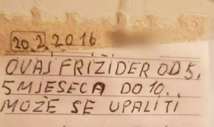 Netko je u Dalmaciji ostavio jako zanimljive upute za korištenje hladnjaka, mnogi su zbunjeni