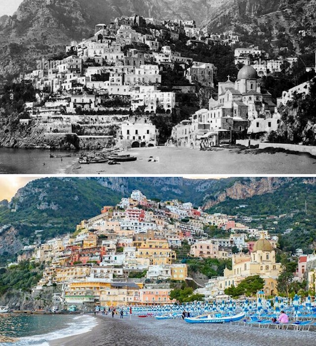 Positano prije 100 godina i danas