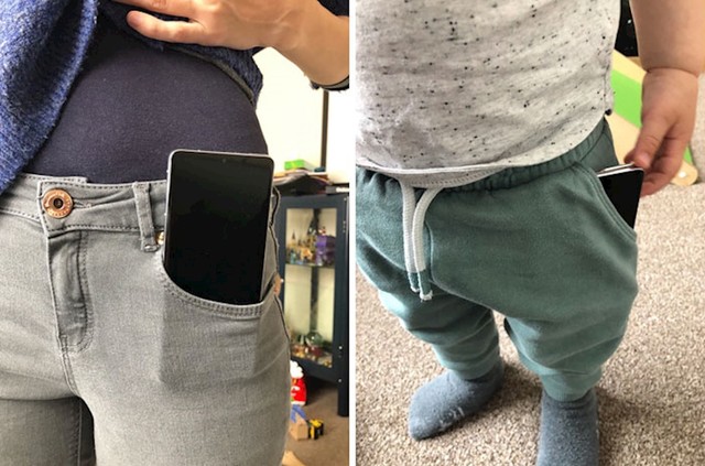 Mobitel u džepu moje supruge i mog 18-mjesečnog sina