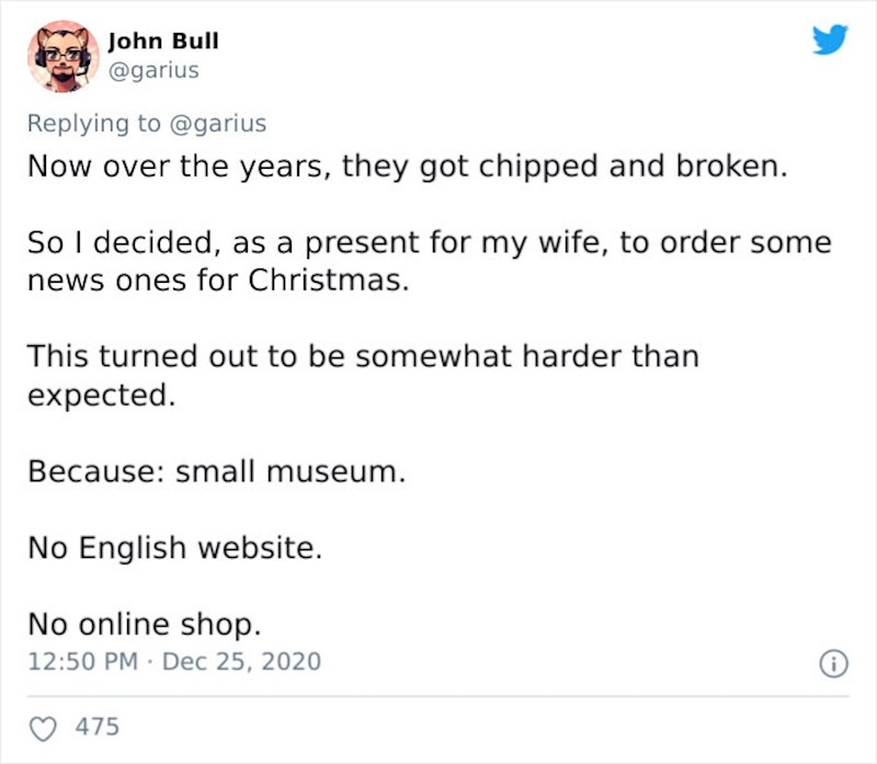 Plan se ispostavio težim nego što je planirao - Muzej nema stranicu na engleskom niti webshop