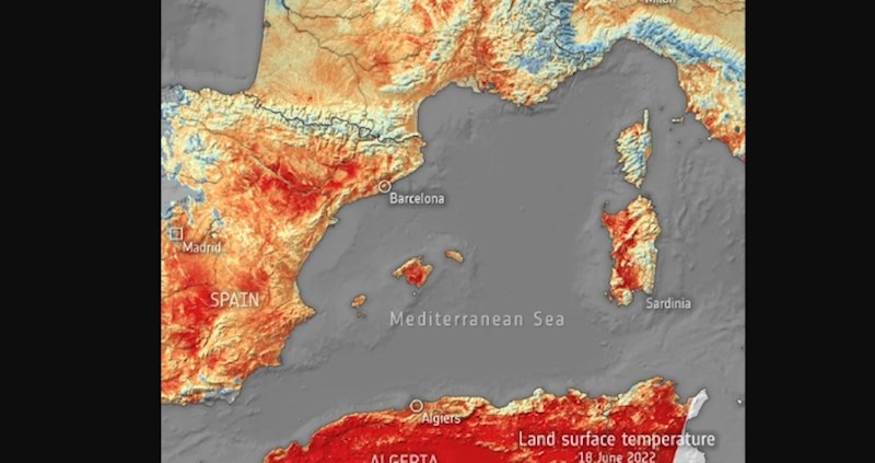 Zapad Europe gori! Pogledajte kako izgleda toplinski val koji ide prema Hrvatskoj