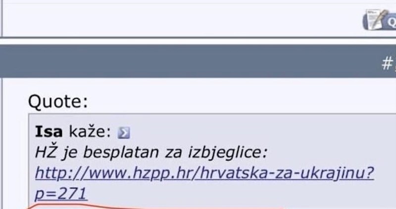Tip na forumu je rasturio komentarom na vijest o tome da HŽ nudi besplatne vožnje Ukrajincima